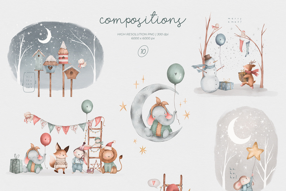 Christmas Illustrations for kids, an Animal Illustration by CarmineType (Photo 4 of 13)