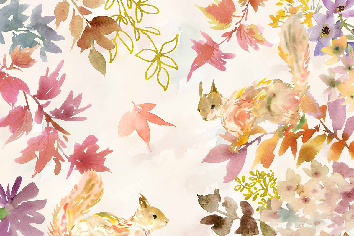 Watercolor Autumn botanical graphics, an Object Graphic by Sawango Designs (Photo 3 of 14)