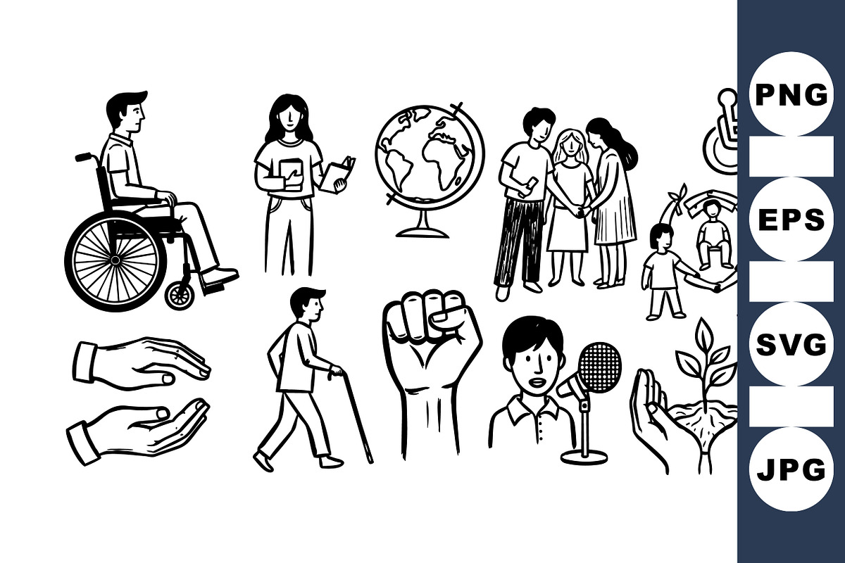 Inclusive Empowerment Vector Set, an Illustration by designvectx (Photo 1 of 3)