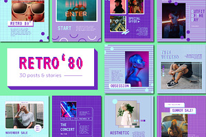 RETRO Style Instagram Template