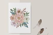 Watercolor Boho Floral Clipart, an Illustration by CreationArt (Thumbnail 6 of 7)