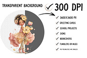 Yellow Tulip Spring Girls Clipart, an Illustration by Craft Nest (Thumbnail 2 of 6)