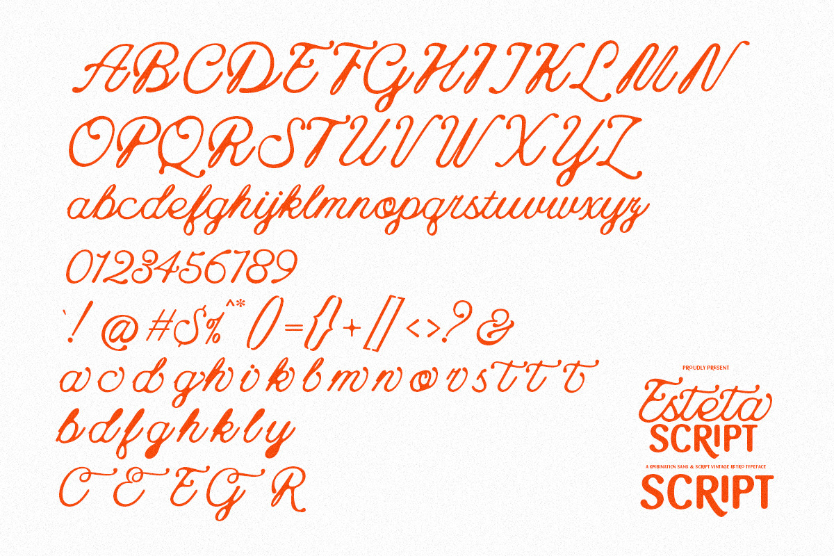 Esteta Script - Font Duo, a Script Font by Letter Fresh (Photo 10 of 11)
