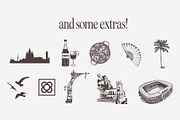 Barcelona · City landmarks, an Illustration by BluWisp (Thumbnail 4 of 7)