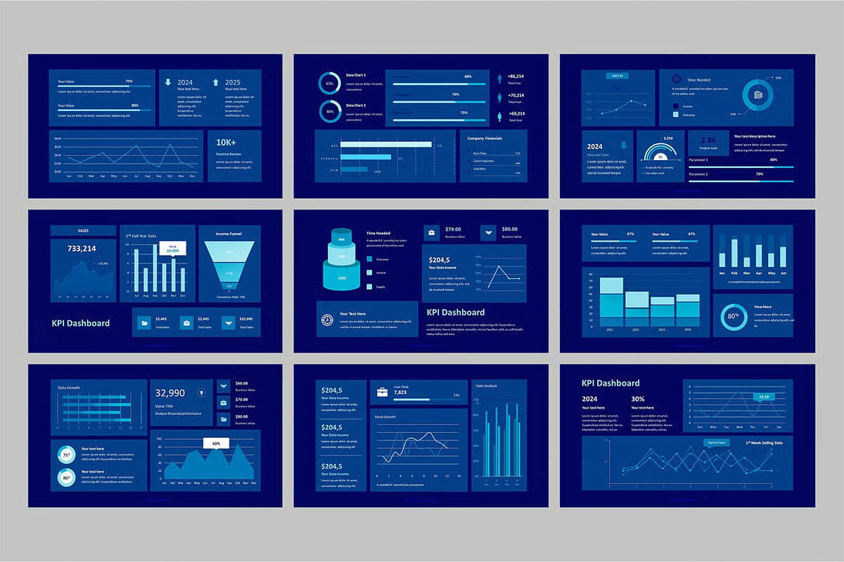KPI Dashboard Google Slides, PPoint, a Presentation Template by Fit-tee (Photo 3 of 4)