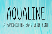Aqualine | a handwritten font, a Sans Serif Font by Design av MAD (Thumbnail 1 of 7)