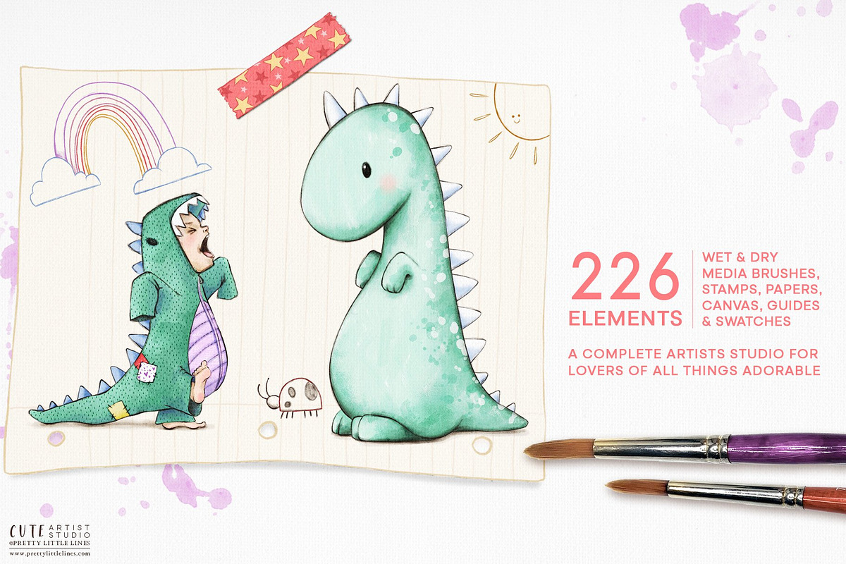 Brushes, Stamps & Texture Toolbox, a Brush Add-On by Pretty Little Lines (Photo 3 of 21)