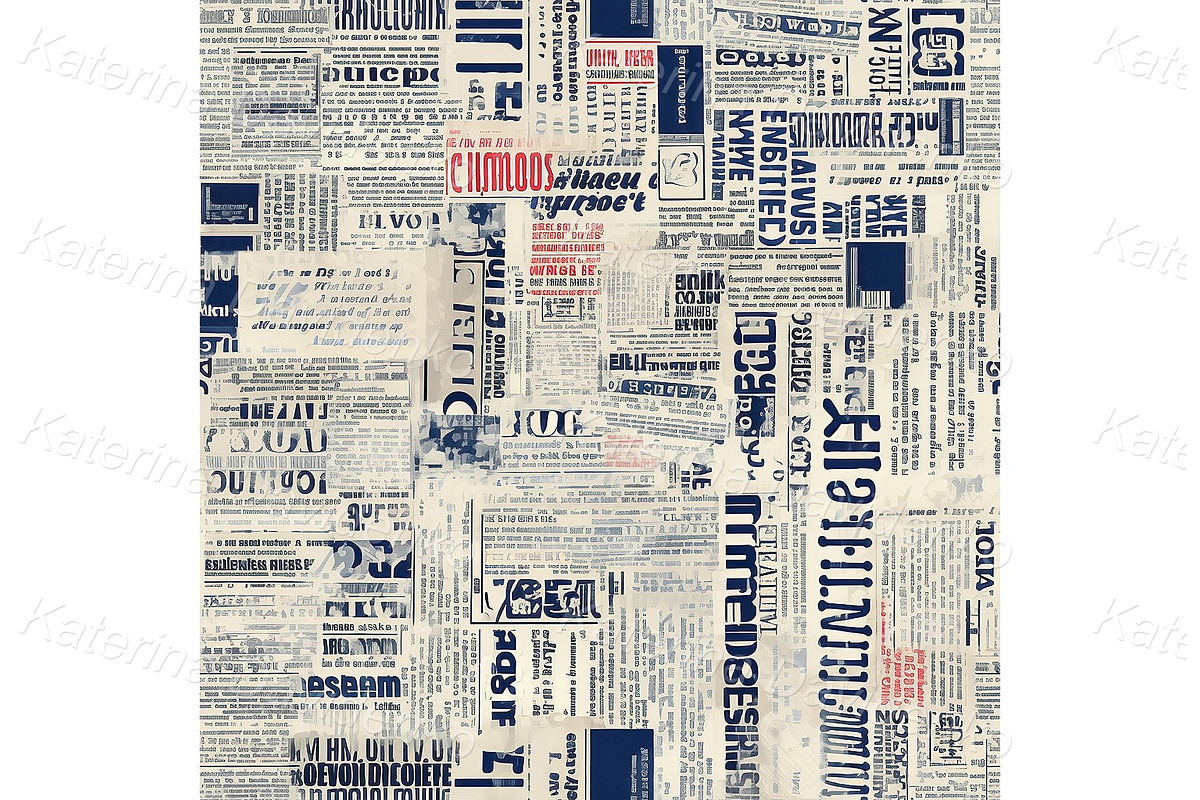 Newspapers seamless patterns set, a Pattern Graphic by Bubert Art (Photo 13 of 14)