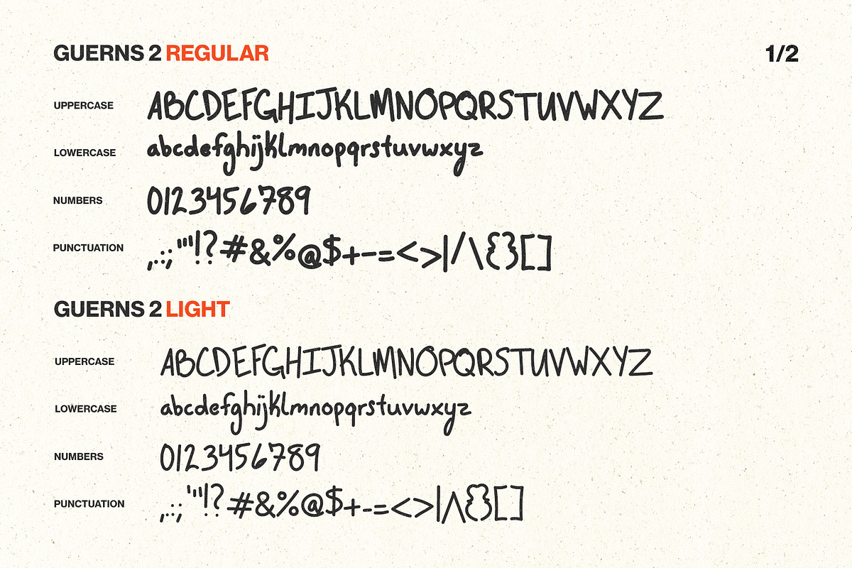 Guerns 2 | Handwritten Font, a Font by hanguernseydesign (Photo 4 of 6)