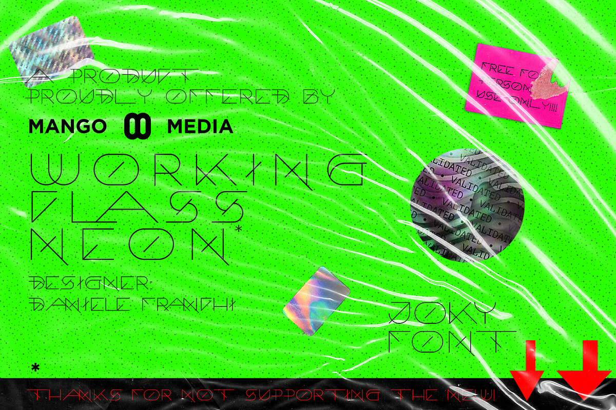 Joky - Light futuristic font, a Font by DanieleFranchi (Photo 9 of 9)