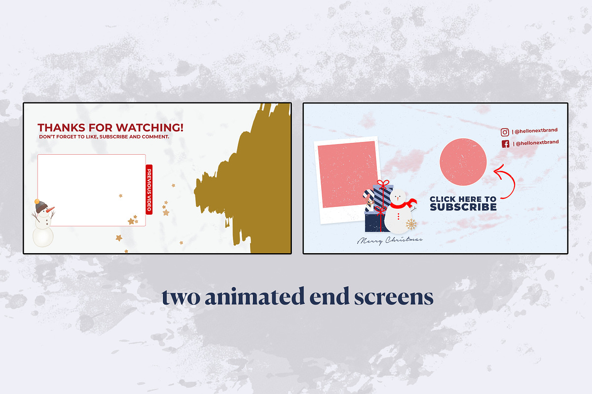 A Modern YouTube Christmas, a Social Media Template by hello next brand (Photo 7 of 8)