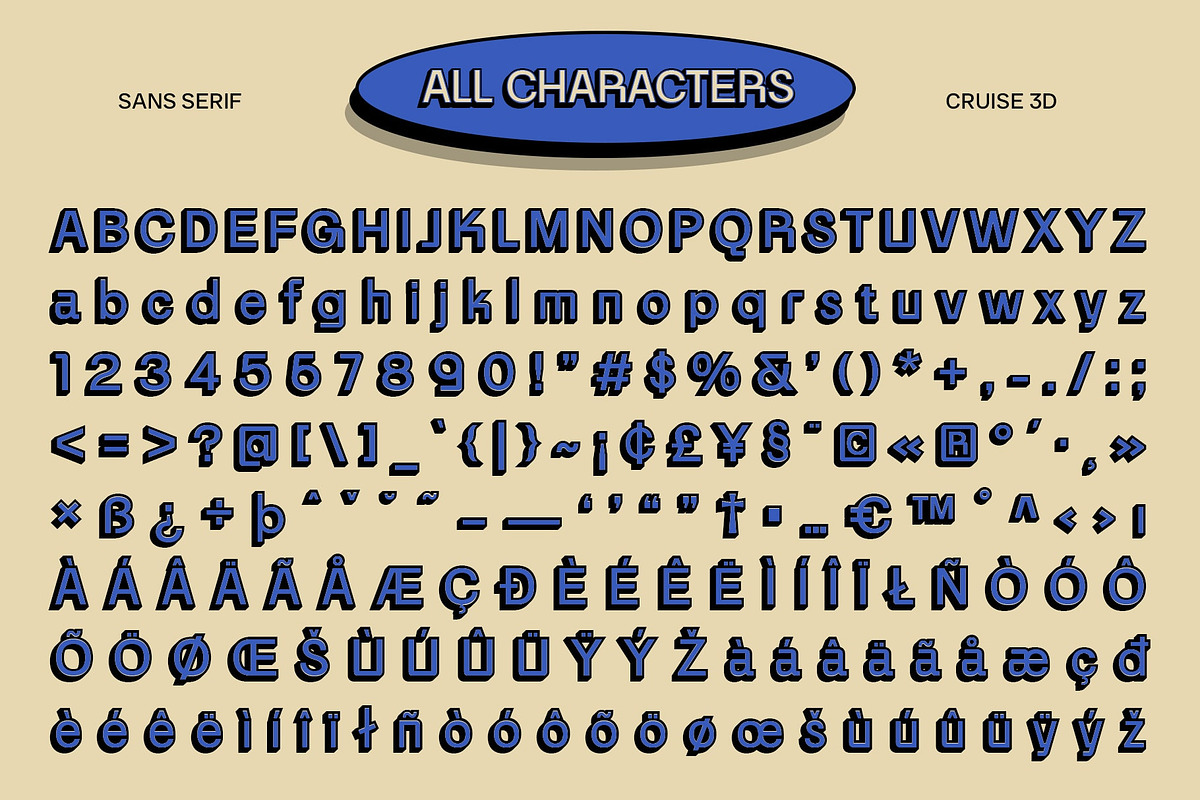 CS Cruise 3D, a Sans Serif Font by Craft Supply Co. (Photo 8 of 8)
