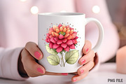 Whimsical Spring Dahlia Flower Png, an Illustration by Craft Nest (Thumbnail 7 of 11)