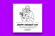 Fathers Day Social Media Post Banner, a Social Media Template by nandinigraphics (Thumbnail 3 of 4)