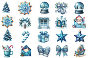 Blue Christmas Clipart, an Illustration by Designworld (Thumbnail 4 of 5)
