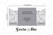 Square Gate Fold Wedding Invitation, an Invitation Template by Sveta Aho (Thumbnail 2 of 2)