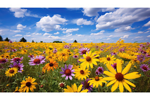 meadow prairie flowers ai generated, an Animal Photo by pikepicture
