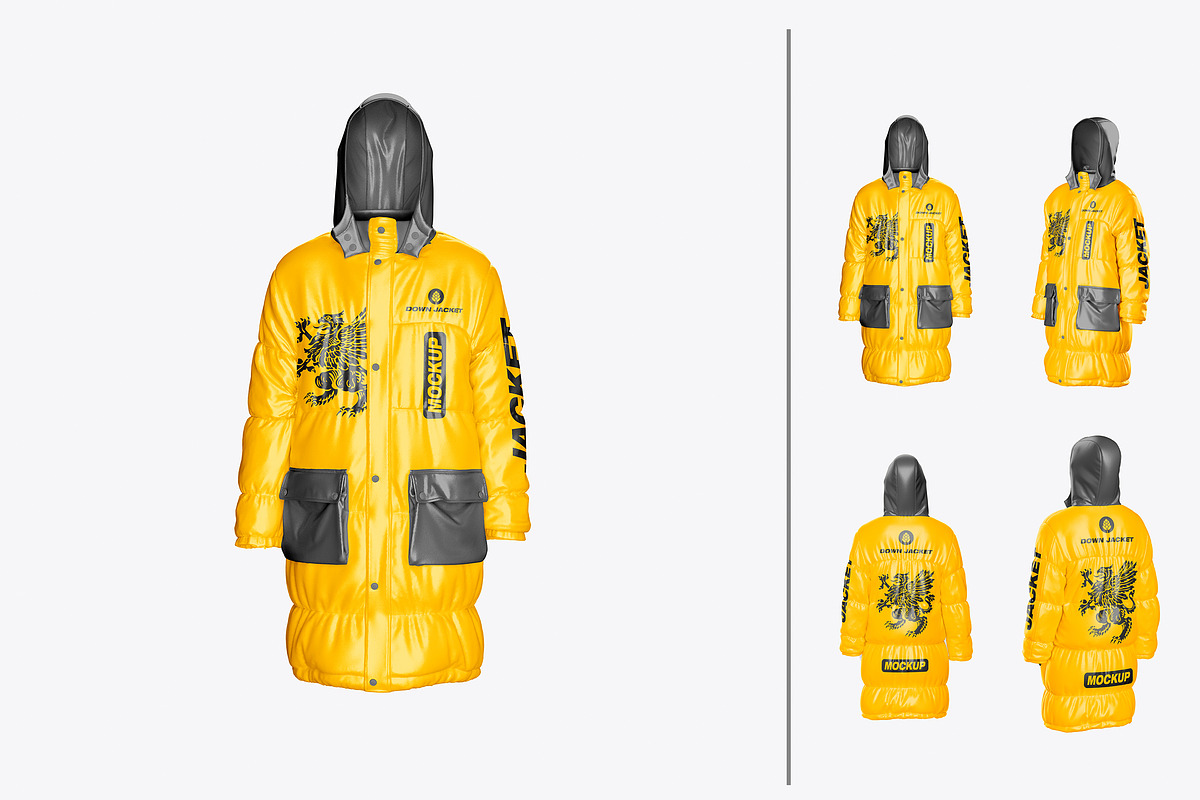 Down Jacket Mockup, an Advertising Mockup by OneVectorStock (Photo 2 of 2)