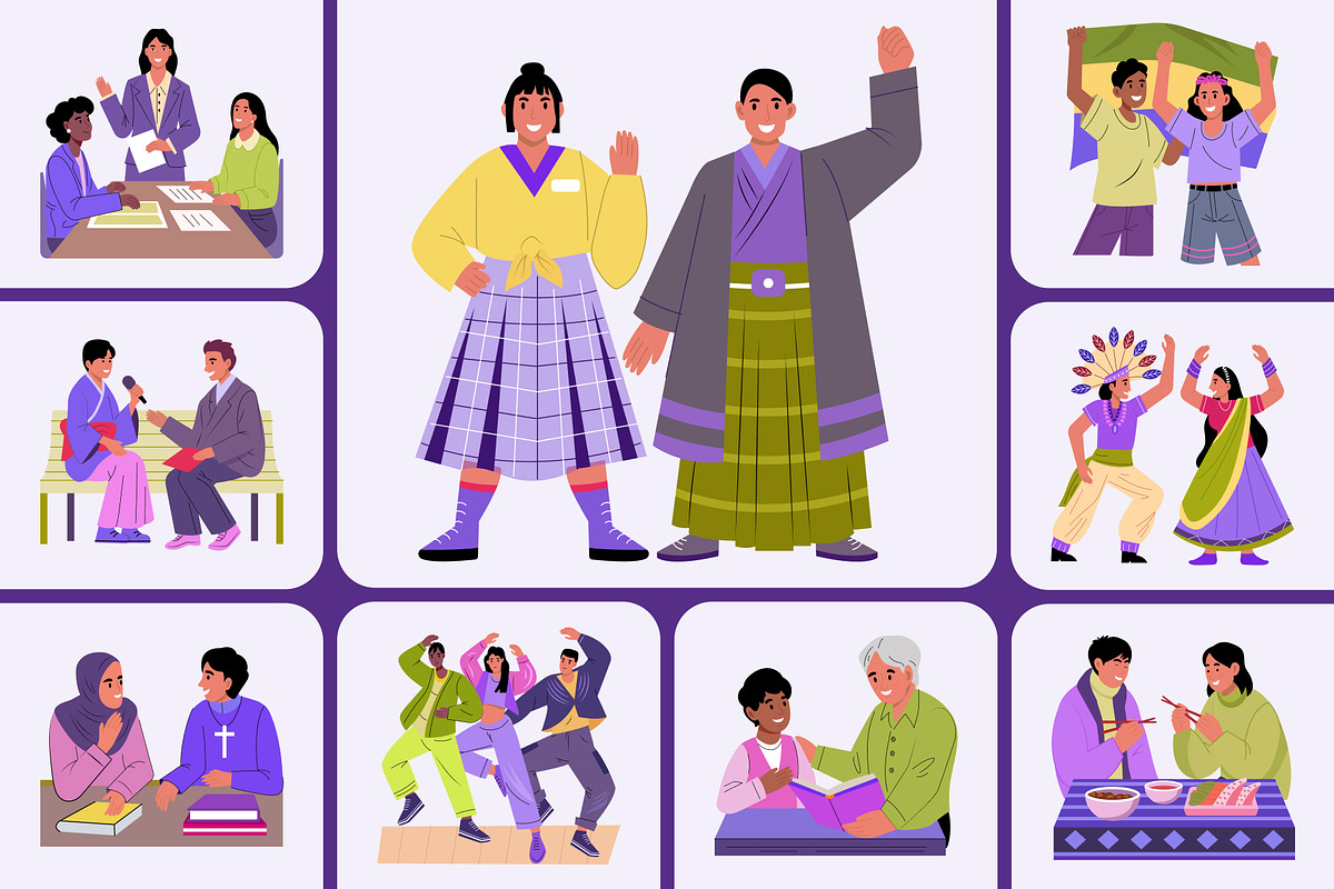 Diversity Illustrations Art Set, a Person Illustration by Brickclay (Photo 5 of 10)