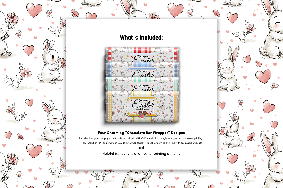 Easter Chocolate Bar Wrapper, a Stationery Template by DaisyByDeise (Photo 8 of 9)