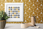 Gold & Grey Modern Floral Patterns, a Pattern Graphic by Wild Twig Co (Thumbnail 7 of 9)