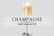 Champagne Watercolor Cocktail, an Illustration by 1801Prints (Thumbnail 1 of 4)