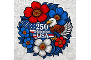 250th Celebration Textured Print, an Animal Illustration by Sharon Schwalbe (Thumbnail 3 of 4)
