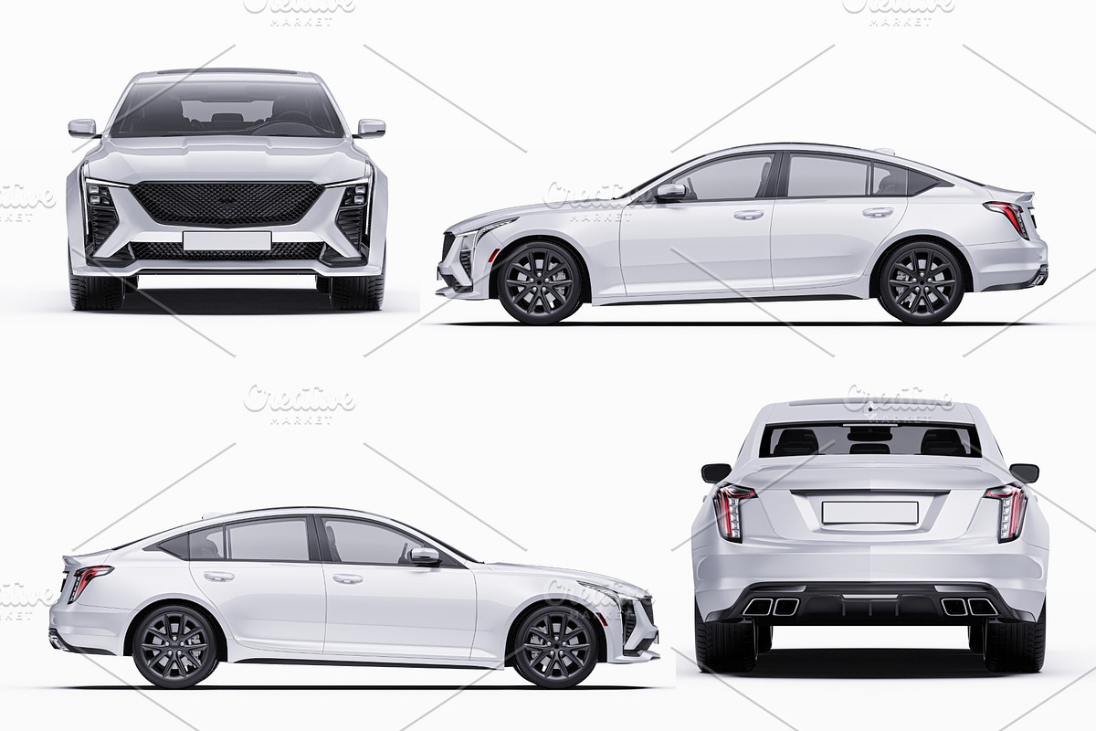2025 Luxury Sport Sedan Set, an Advertising Mockup by Halal Graphic Studio (Photo 11 of 12)