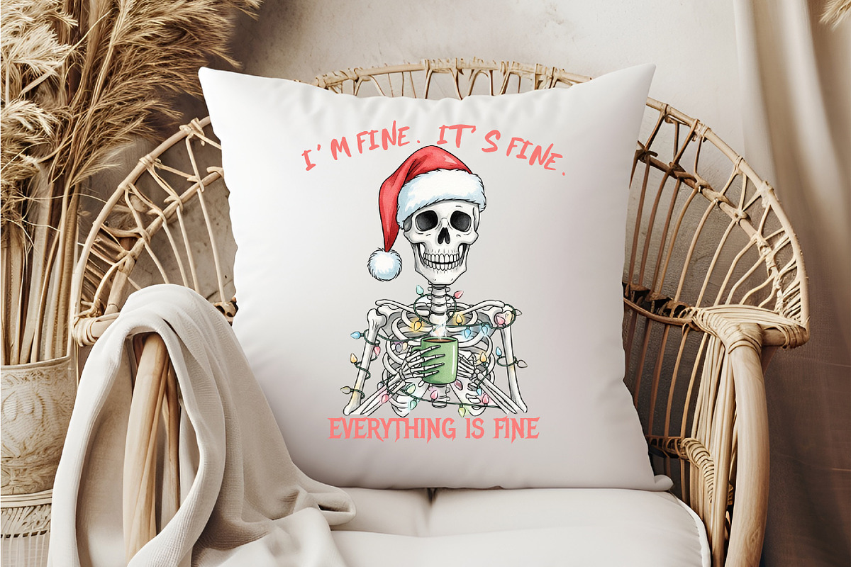 I'm Fine It's Fine Christmas PNG, an Illustration by DreamCafeArt (Photo 6 of 7)