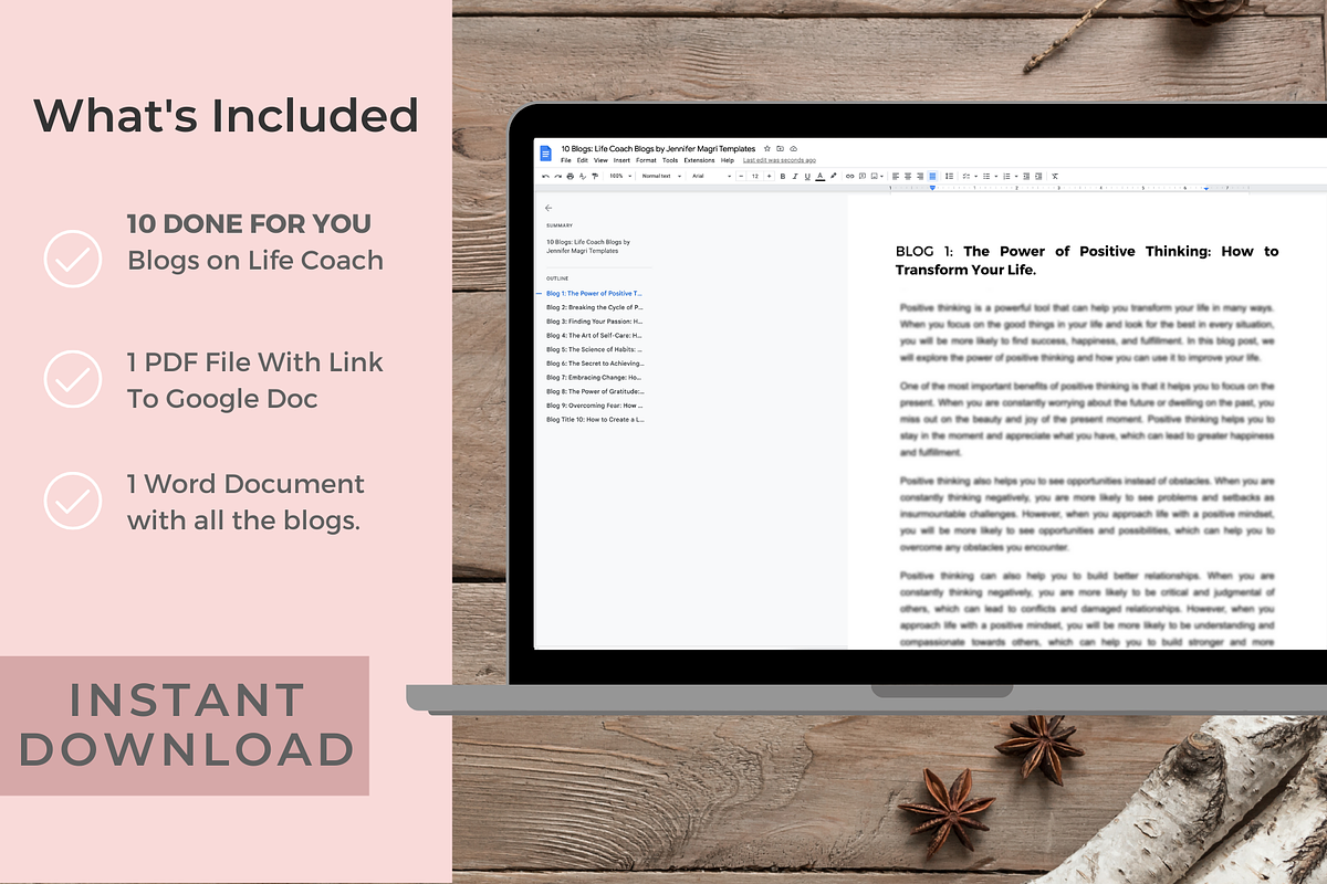 DFY BLOG POSTS FOR LIFE COACH, a Templates & Theme by Jennifer Magri Templates (Photo 3 of 8)