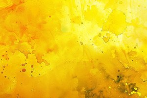 Hand painted yellow watercolor ink s, a Photo by Pixeness Studio