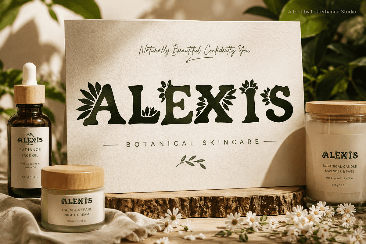 Aribelle Floral Font, a Handwritten Font by Letterhanna Studio (Photo 5 of 9)