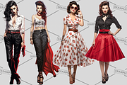 Rockabilly Women Bundle of 33, a Graphic by Jay Major Designs (Thumbnail 2 of 11)
