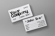 White Minimalist Business Card, a Business Card Template by graphicook (Thumbnail 3 of 3)