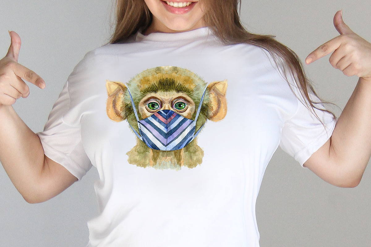 Monkey portraits, an Animal Illustration by Watercolor fantasy (Photo 5 of 9)