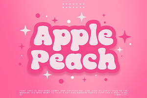 Apple Peach Playful Bubble Font