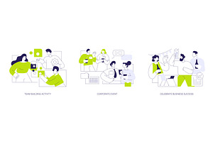 Teamwork activities isolated cartoon, a Finance Illustration by Visual Generation