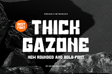 Thick Gazone - Rounded Font