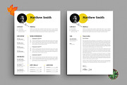 Modern Resume CV Template Design, a Resume Template by PixelStudio (Thumbnail 1 of 7)