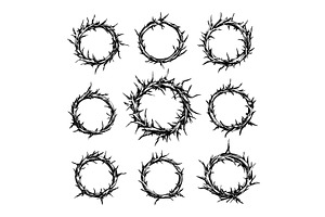 Crown Of Thorns Hand Drawn, an Object Illustration by LadadikArt