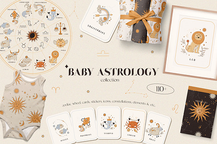 Baby Astrology. Zodiac collection, an Animal Illustration by lokko studio