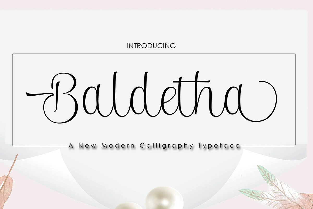 Baldetha, a Script Font by PollemSt (Photo 1 of 7)