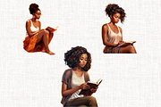 African American Reading Girl, a Person Illustration by Mash Mash Stickers (Thumbnail 7 of 9)