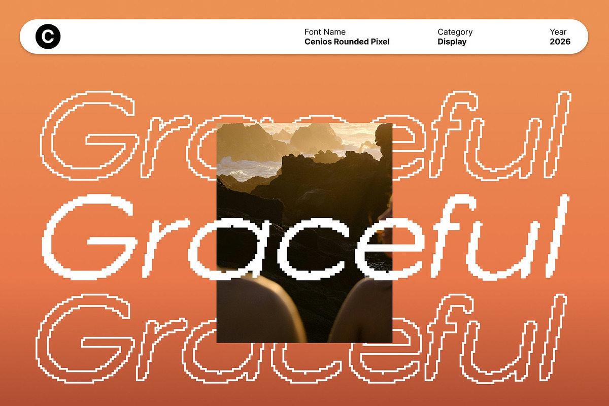 Cenios Rounded Pixel, a Sans Serif Font by Craft Supply Co. (Photo 7 of 8)