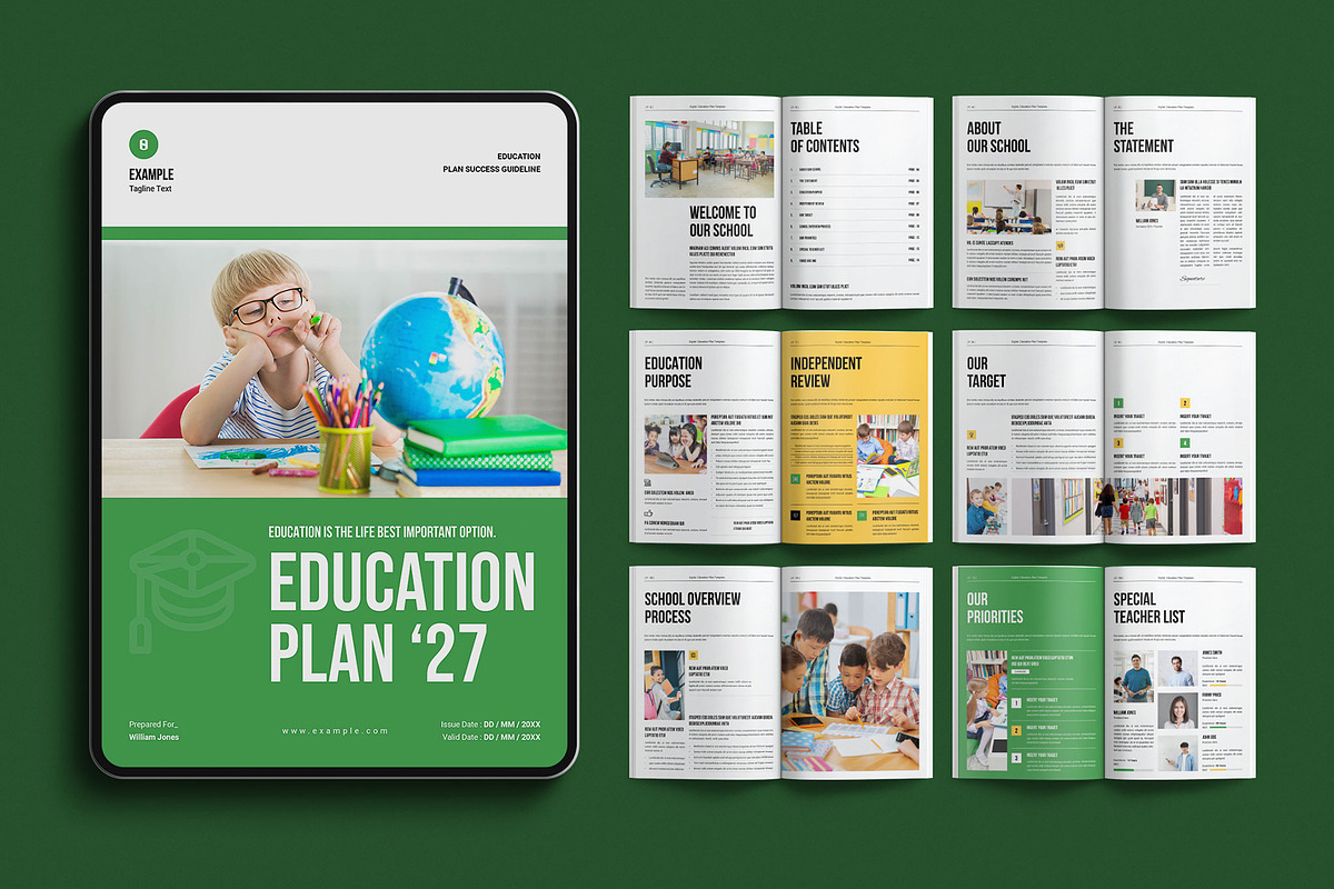 Digital Education Plan Template, a Brochure Template by E-Type (Photo 1 of 7)