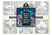 Stress Relief Adult Coloring Book, a Decorative Illustration by Design Station (Thumbnail 3 of 4)