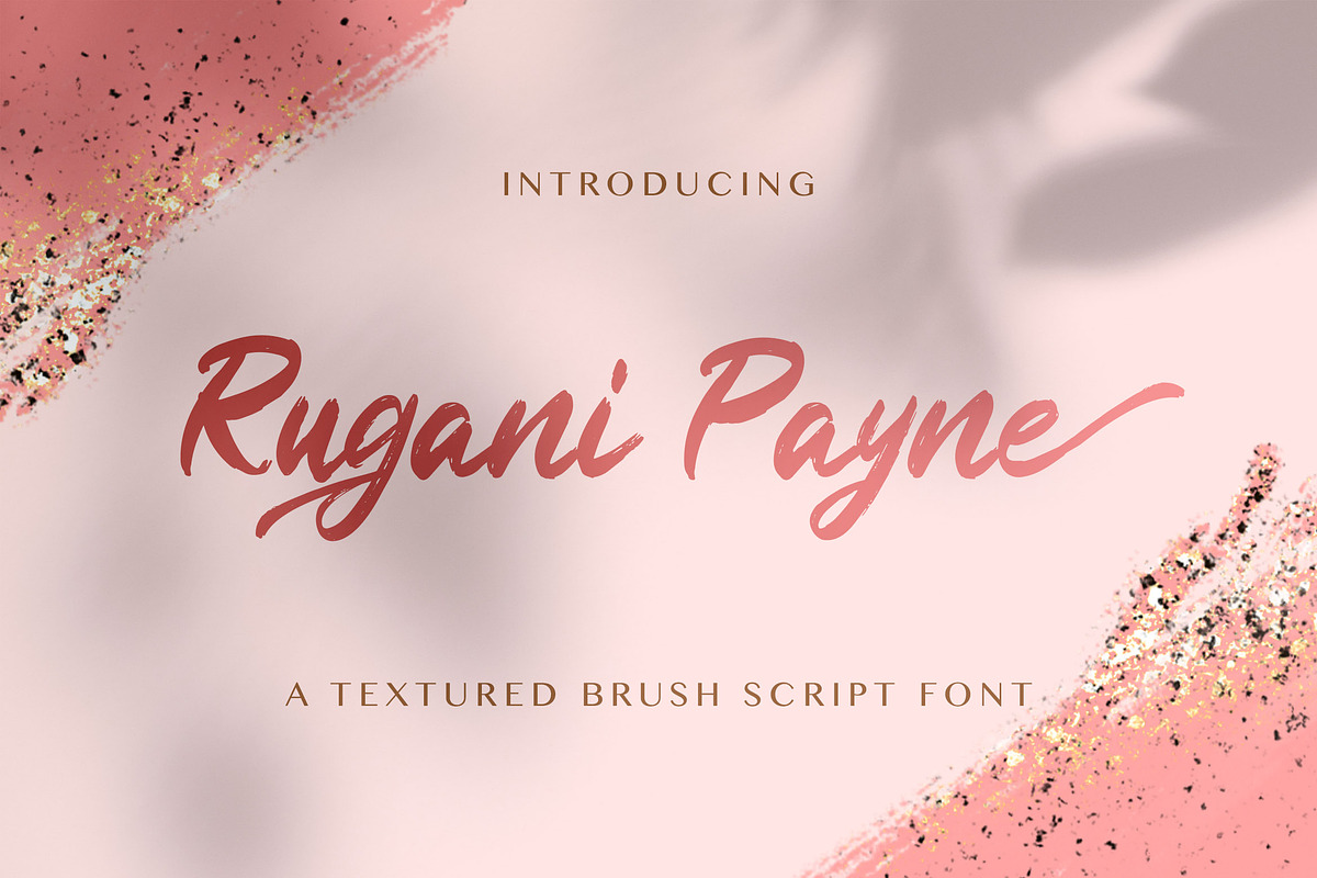 Rugani Payne - Textured Brush Font, a Script Font by StringLabs (Photo 1 of 12)