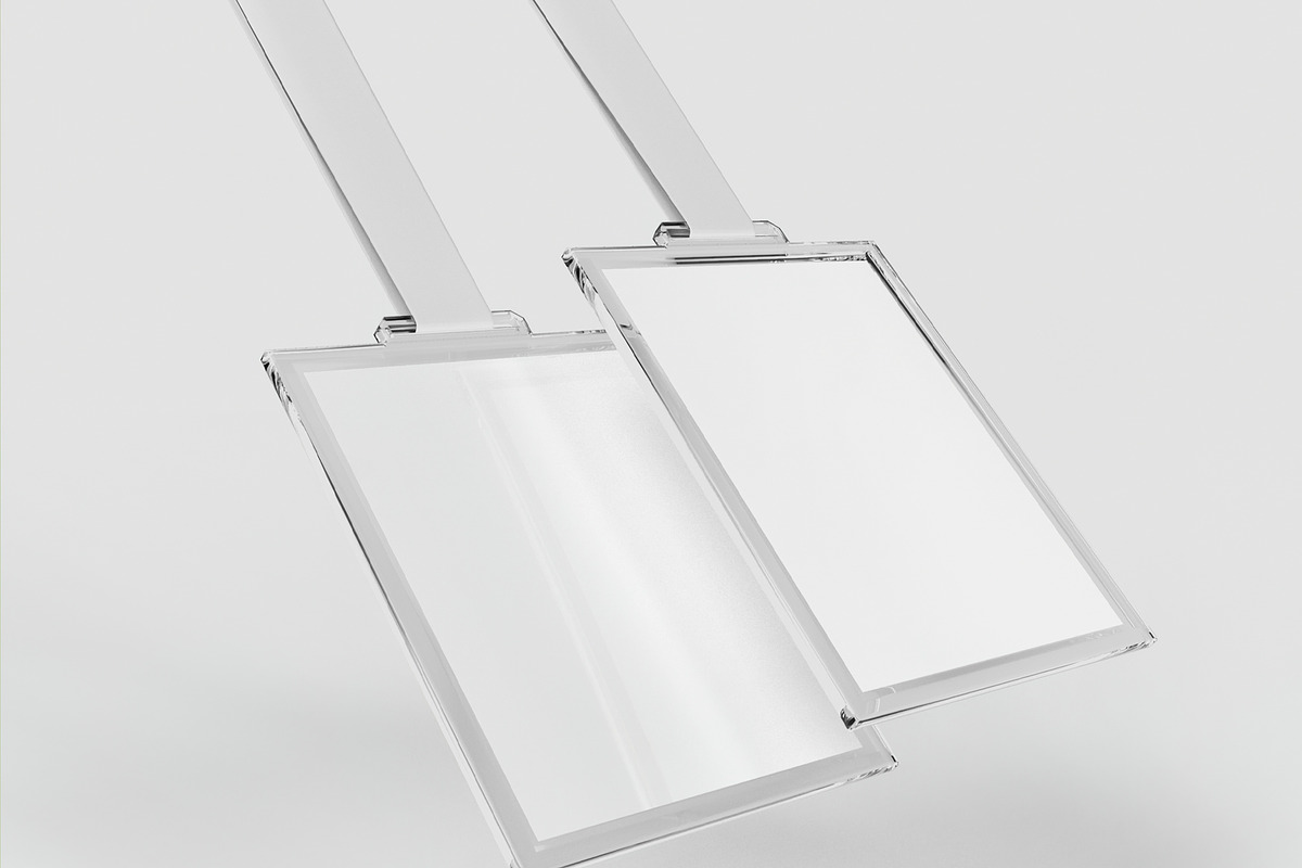 3d Two Hanging ID Cards Mockup, a Product Mockup by The Rose Project (Photo 3 of 3)