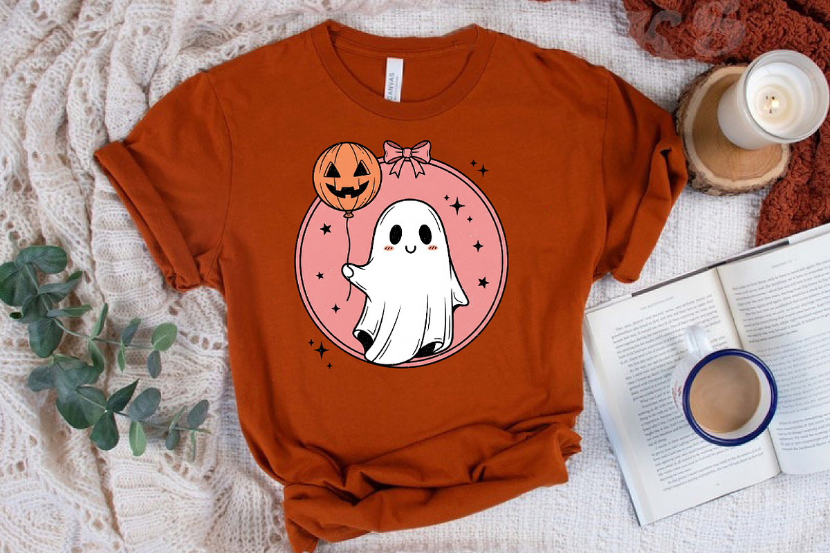 Halloween Ghost Pumpkin Hand-Drawn, an Illustration by Libby Wishes (Photo 5 of 6)