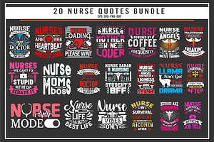 Nurse 20 quotes t shirt bundle